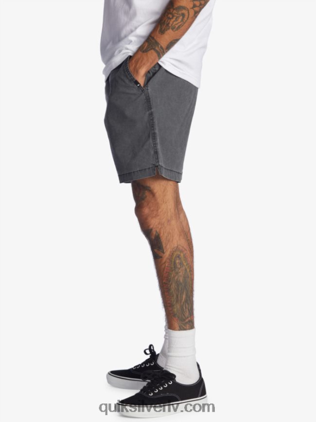 vīriešiem Quiksilver Taxer 17 elastīgi vidukļa šorti melns 88064R1381