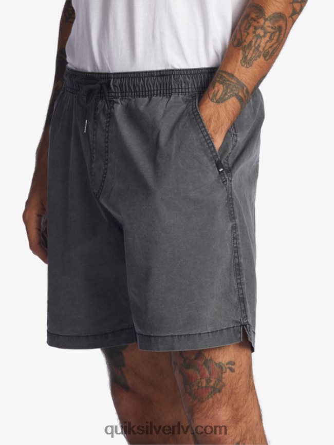 vīriešiem Quiksilver Taxer 17 elastīgi vidukļa šorti melns 88064R1381
