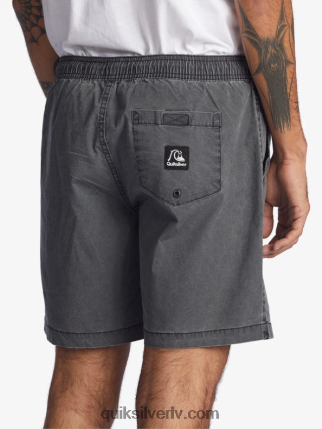 vīriešiem Quiksilver Taxer 17 elastīgi vidukļa šorti melns 88064R1381