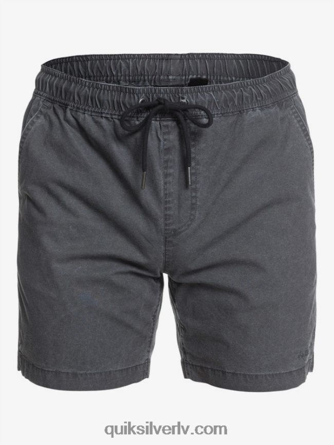 vīriešiem Quiksilver Taxer 17 elastīgi vidukļa šorti melns 88064R1381