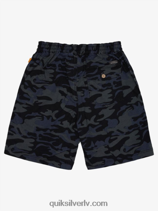vīriešiem Quiksilver ūdensvīrs pēc sērfošanas šortiem melna kamoflāža 88064R1581