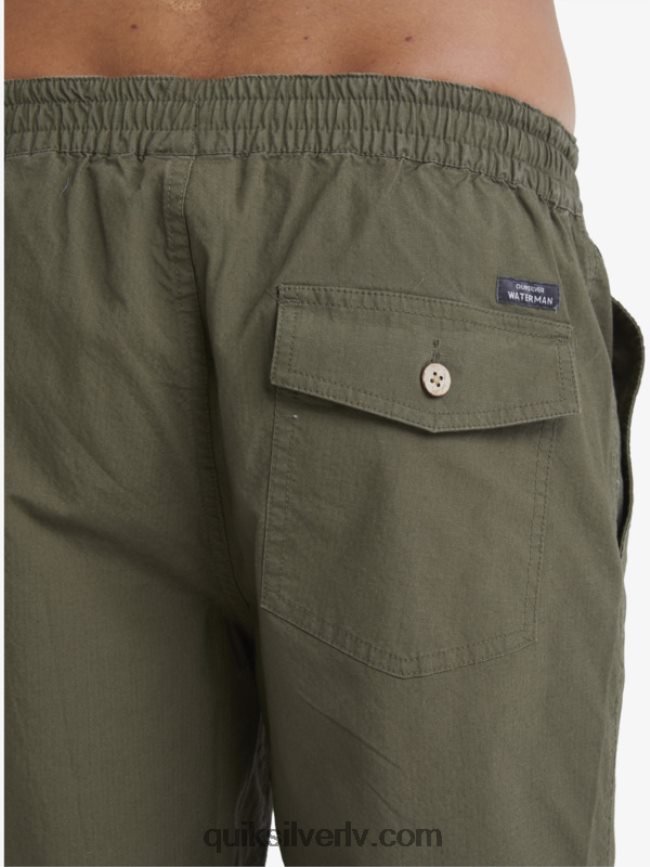 vīriešiem Quiksilver ūdensvīrs pēc sērfošanas šortiem putekļainās olīvas 88064R1579