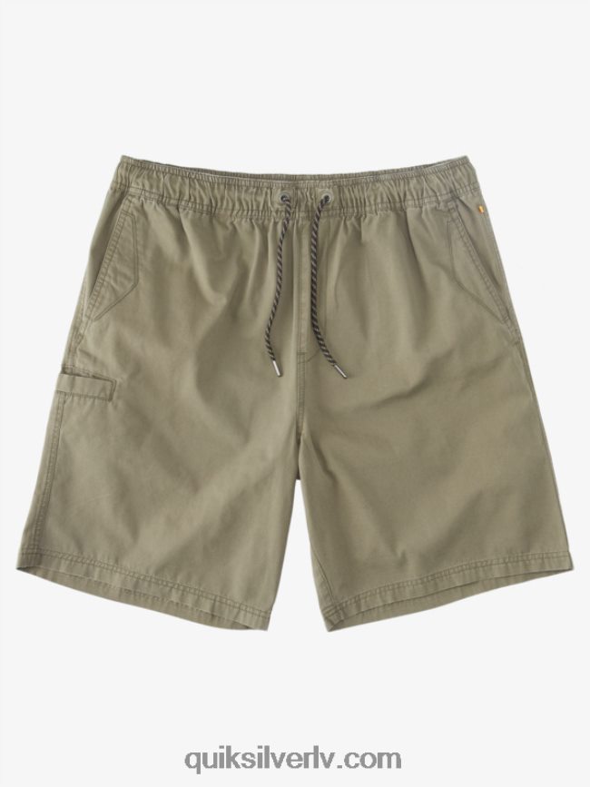vīriešiem Quiksilver ūdensvīrs pēdējais viegls elastīgs 19 šorti putekļainās olīvas 88064R253