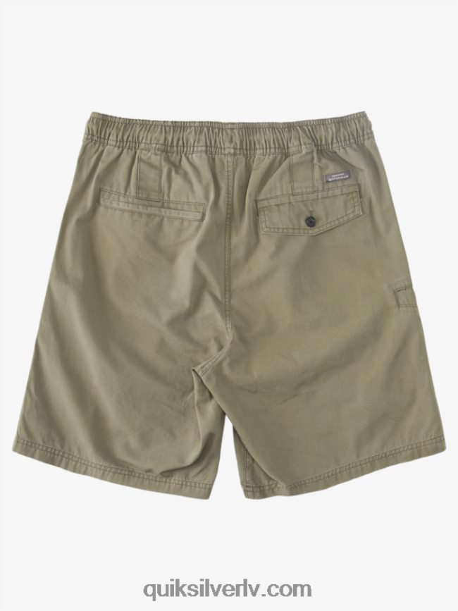 vīriešiem Quiksilver ūdensvīrs pēdējais viegls elastīgs 19 šorti putekļainās olīvas 88064R253