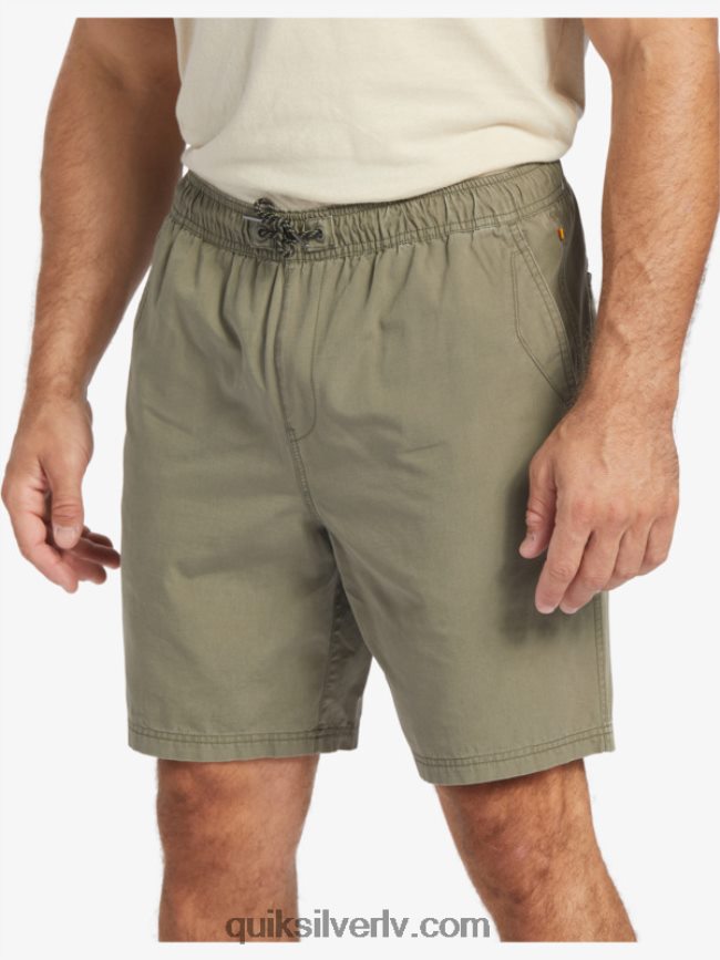 vīriešiem Quiksilver ūdensvīrs pēdējais viegls elastīgs 19 šorti putekļainās olīvas 88064R253