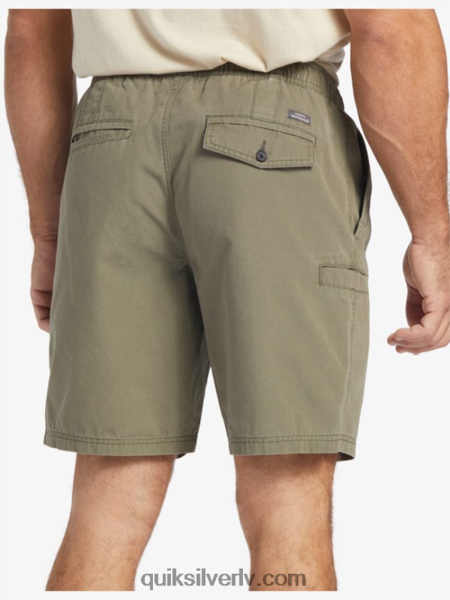 vīriešiem Quiksilver ūdensvīrs pēdējais viegls elastīgs 19 šorti putekļainās olīvas 88064R253
