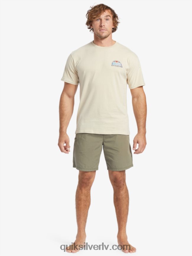 vīriešiem Quiksilver ūdensvīrs pēdējais viegls elastīgs 19 šorti putekļainās olīvas 88064R253
