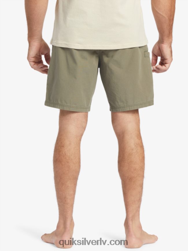 vīriešiem Quiksilver ūdensvīrs pēdējais viegls elastīgs 19 šorti putekļainās olīvas 88064R253