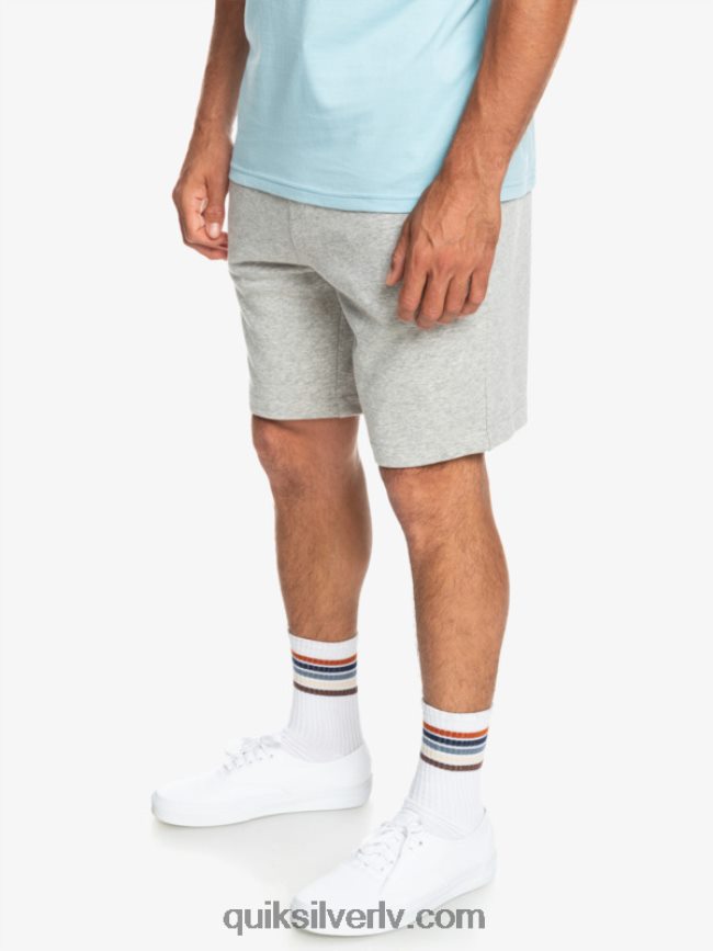 vīriešiem Quiksilver essentials sviedru šorti gaiši pelēki virši 88064R1272
