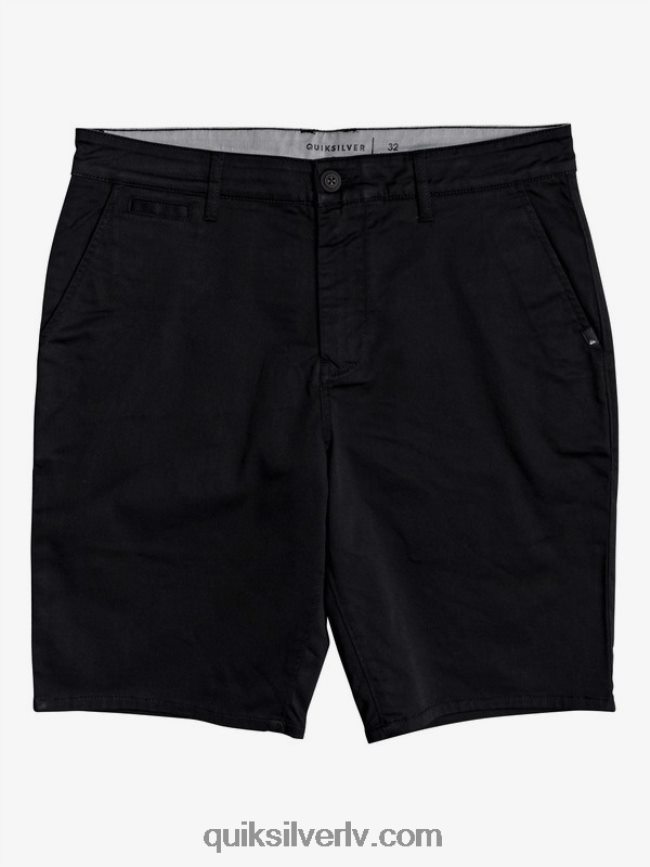 vīriešiem Quiksilver ikdienas union stretch 20 chino kabatas šorti melns 88064R1314