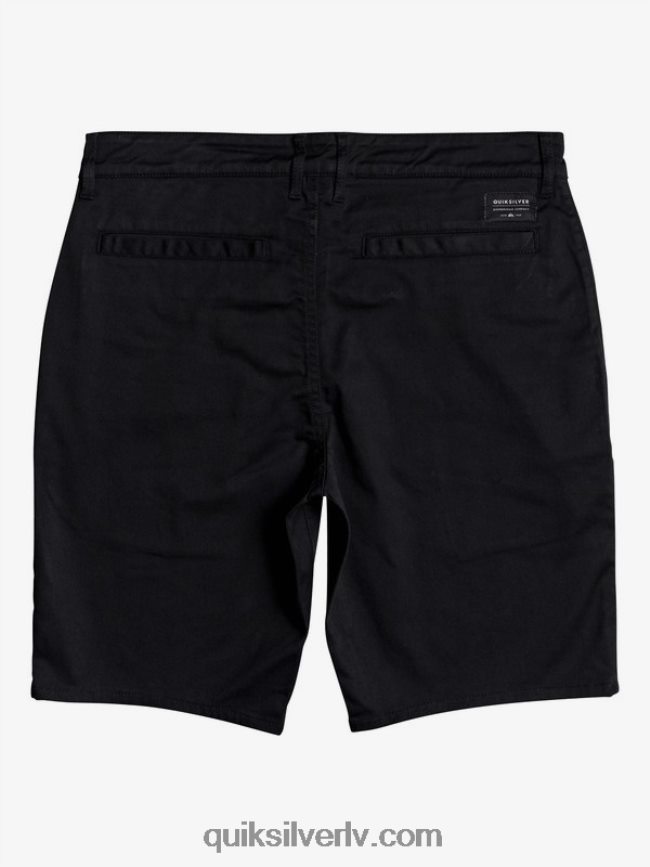 vīriešiem Quiksilver ikdienas union stretch 20 chino kabatas šorti melns 88064R1314