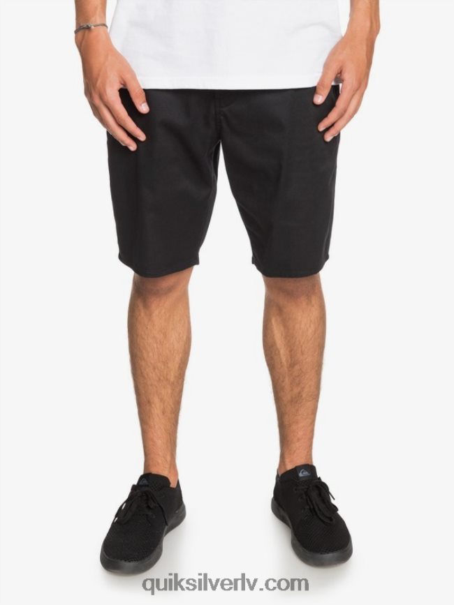 vīriešiem Quiksilver ikdienas union stretch 20 chino kabatas šorti melns 88064R1314