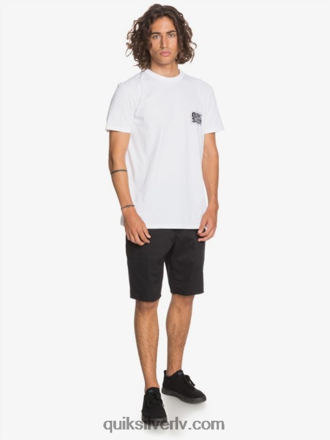 vīriešiem Quiksilver ikdienas union stretch 20 chino kabatas šorti melns 88064R1314