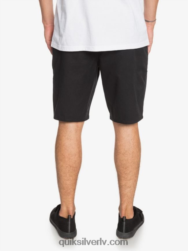 vīriešiem Quiksilver ikdienas union stretch 20 chino kabatas šorti melns 88064R1314