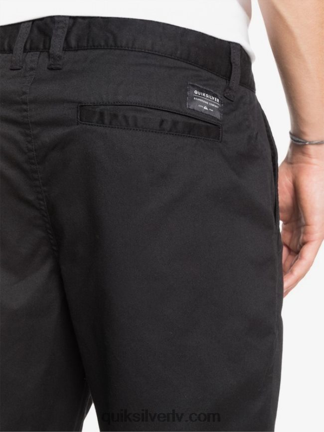 vīriešiem Quiksilver ikdienas union stretch 20 chino kabatas šorti melns 88064R1314