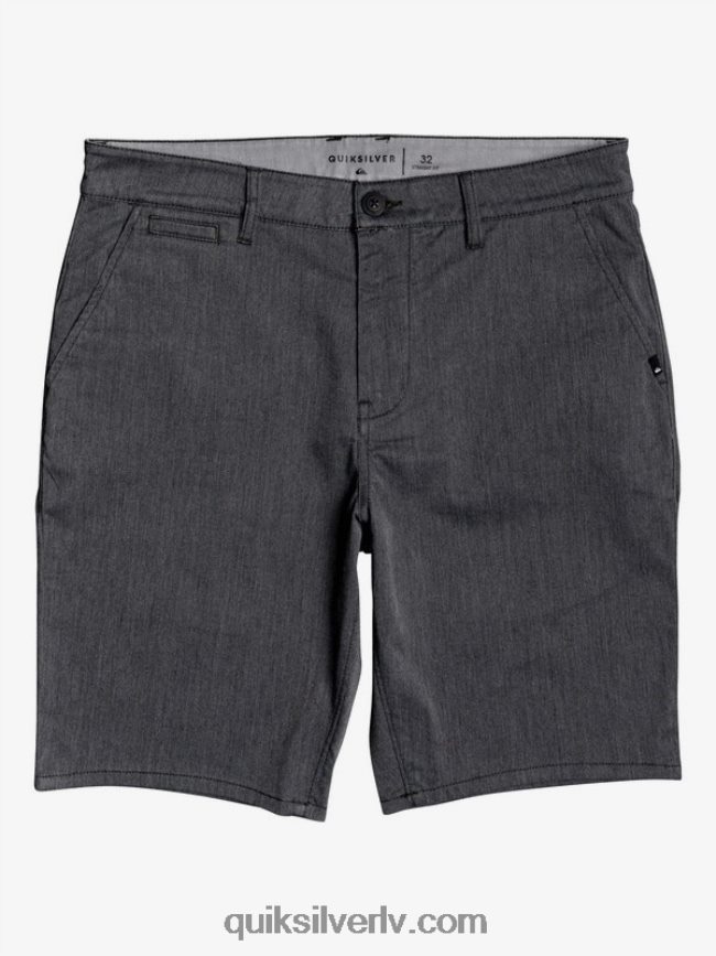 vīriešiem Quiksilver ikdienas union stretch 20 chino kabatas šorti tumši pelēki virši 88064R1313