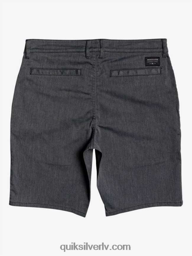 vīriešiem Quiksilver ikdienas union stretch 20 chino kabatas šorti tumši pelēki virši 88064R1313