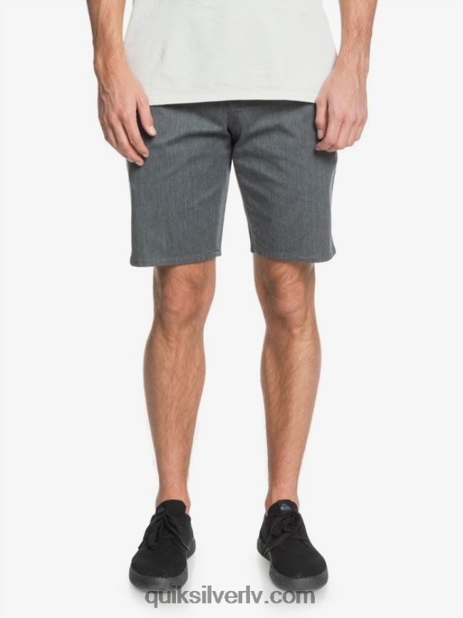vīriešiem Quiksilver ikdienas union stretch 20 chino kabatas šorti tumši pelēki virši 88064R1313