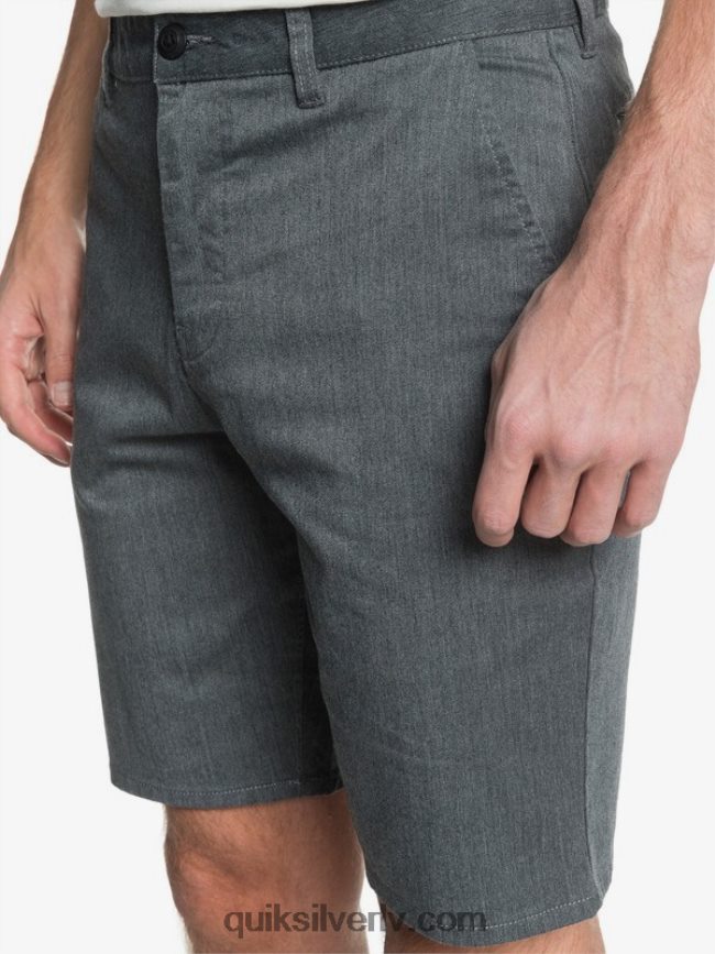 vīriešiem Quiksilver ikdienas union stretch 20 chino kabatas šorti tumši pelēki virši 88064R1313