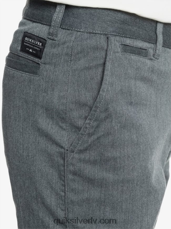 vīriešiem Quiksilver ikdienas union stretch 20 chino kabatas šorti tumši pelēki virši 88064R1313