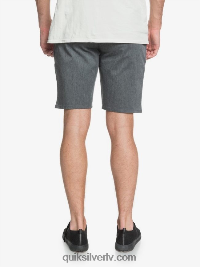 vīriešiem Quiksilver ikdienas union stretch 20 chino kabatas šorti tumši pelēki virši 88064R1313
