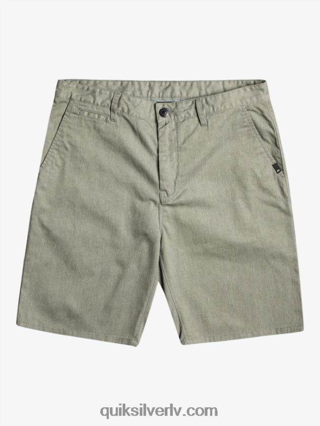 vīriešiem Quiksilver ikdienas union stretch chino 20 šorti gaiši pelēki virši 88064R858
