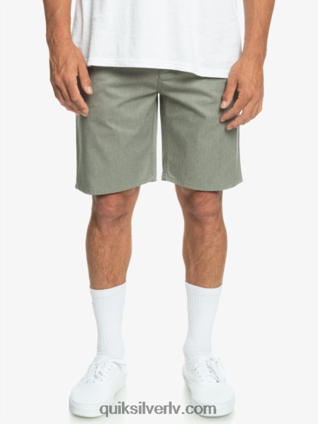 vīriešiem Quiksilver ikdienas union stretch chino 20 šorti gaiši pelēki virši 88064R858