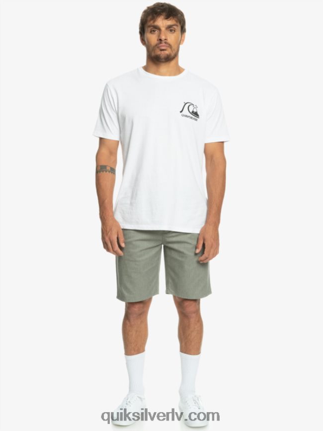 vīriešiem Quiksilver ikdienas union stretch chino 20 šorti gaiši pelēki virši 88064R858