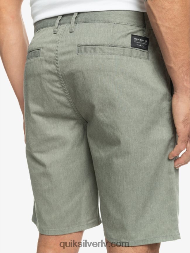 vīriešiem Quiksilver ikdienas union stretch chino 20 šorti gaiši pelēki virši 88064R858
