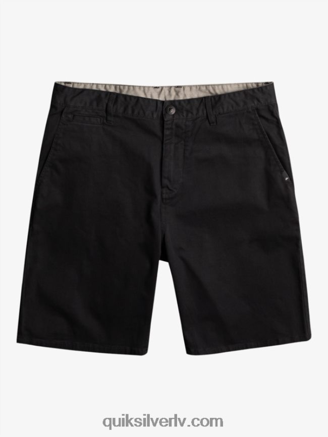 vīriešiem Quiksilver ikdienas union stretch chino 20 šorti melns 88064R856