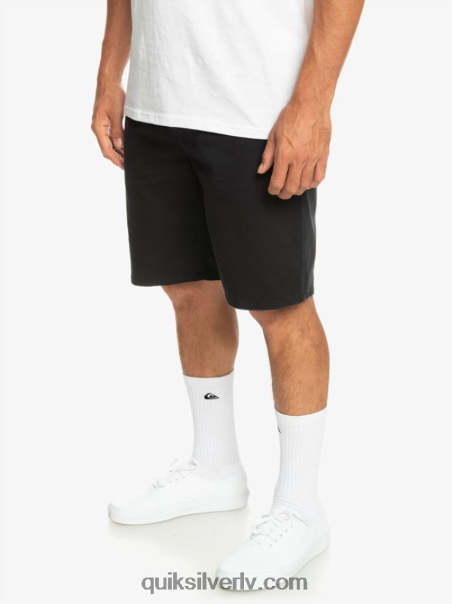 vīriešiem Quiksilver ikdienas union stretch chino 20 šorti melns 88064R856