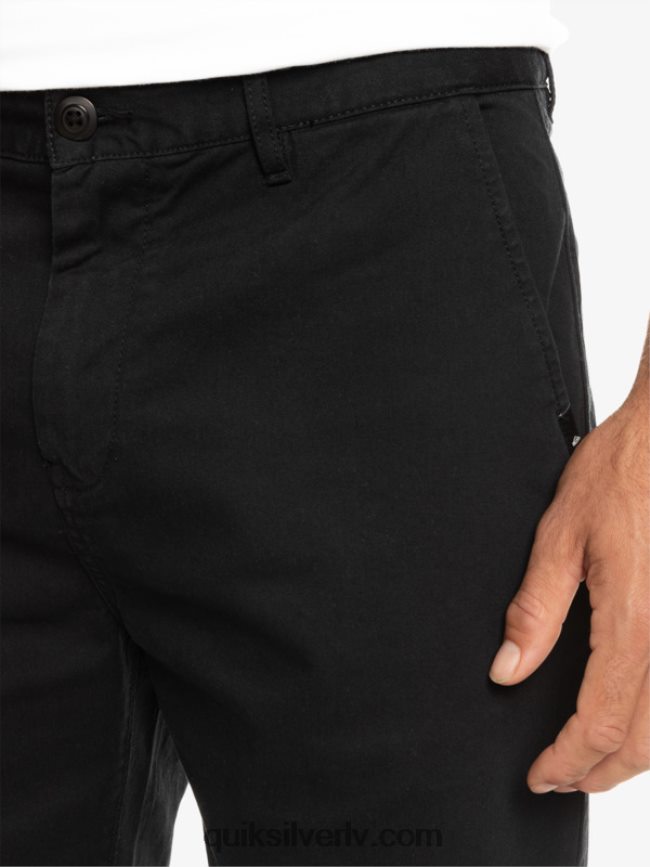vīriešiem Quiksilver ikdienas union stretch chino 20 šorti melns 88064R856