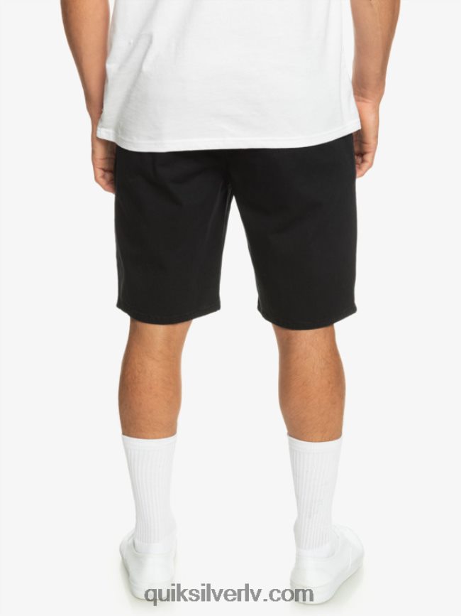 vīriešiem Quiksilver ikdienas union stretch chino 20 šorti melns 88064R856