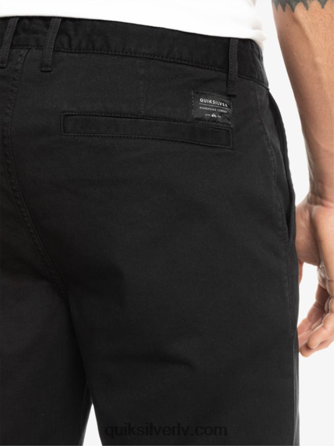 vīriešiem Quiksilver ikdienas union stretch chino 20 šorti melns 88064R856