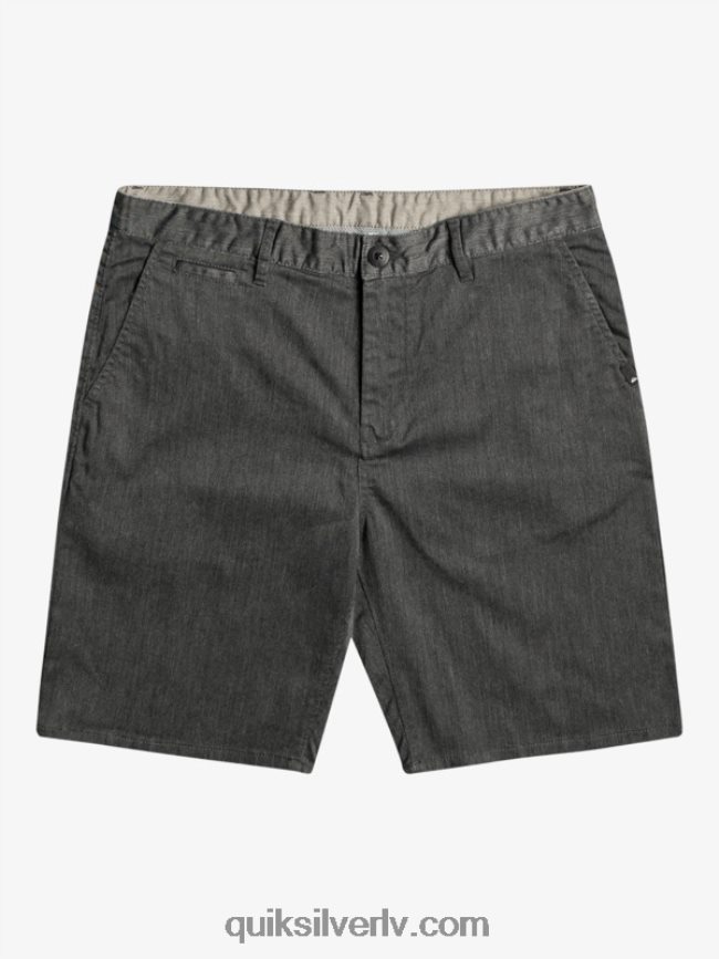 vīriešiem Quiksilver ikdienas union stretch chino 20 šorti tumši pelēki virši 88064R855