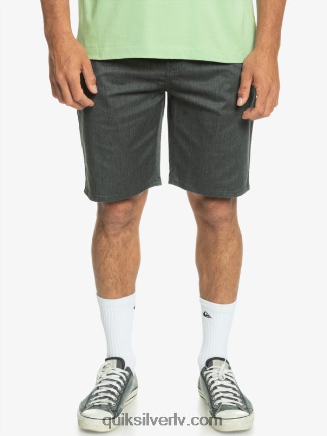 vīriešiem Quiksilver ikdienas union stretch chino 20 šorti tumši pelēki virši 88064R855