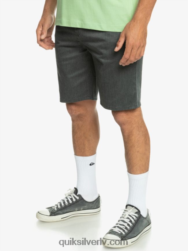 vīriešiem Quiksilver ikdienas union stretch chino 20 šorti tumši pelēki virši 88064R855