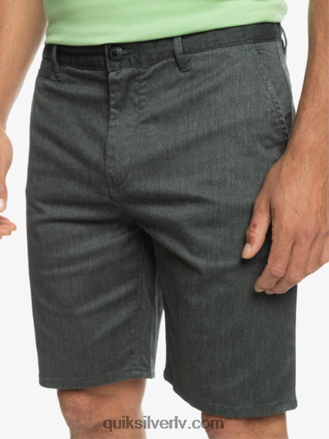 vīriešiem Quiksilver ikdienas union stretch chino 20 šorti tumši pelēki virši 88064R855