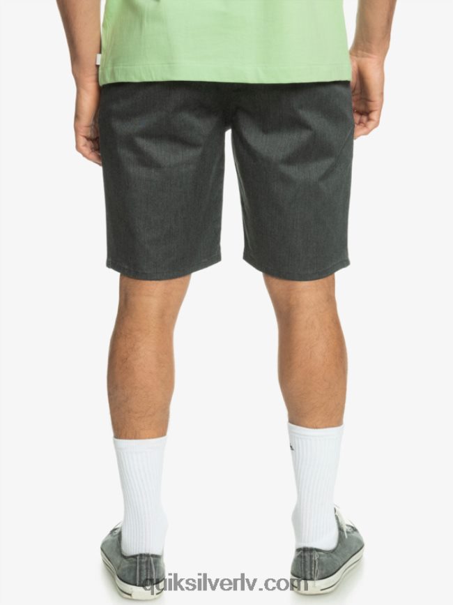 vīriešiem Quiksilver ikdienas union stretch chino 20 šorti tumši pelēki virši 88064R855