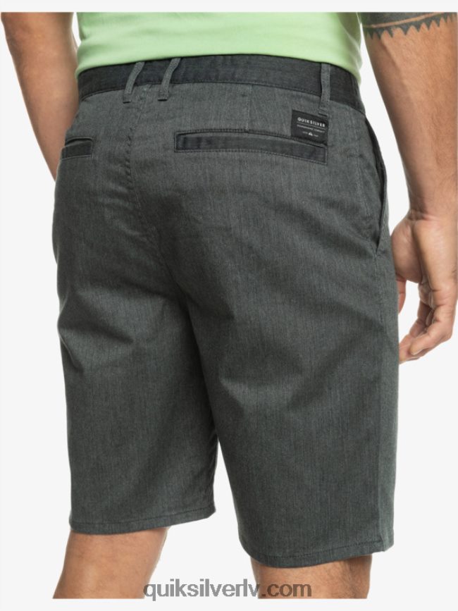 vīriešiem Quiksilver ikdienas union stretch chino 20 šorti tumši pelēki virši 88064R855