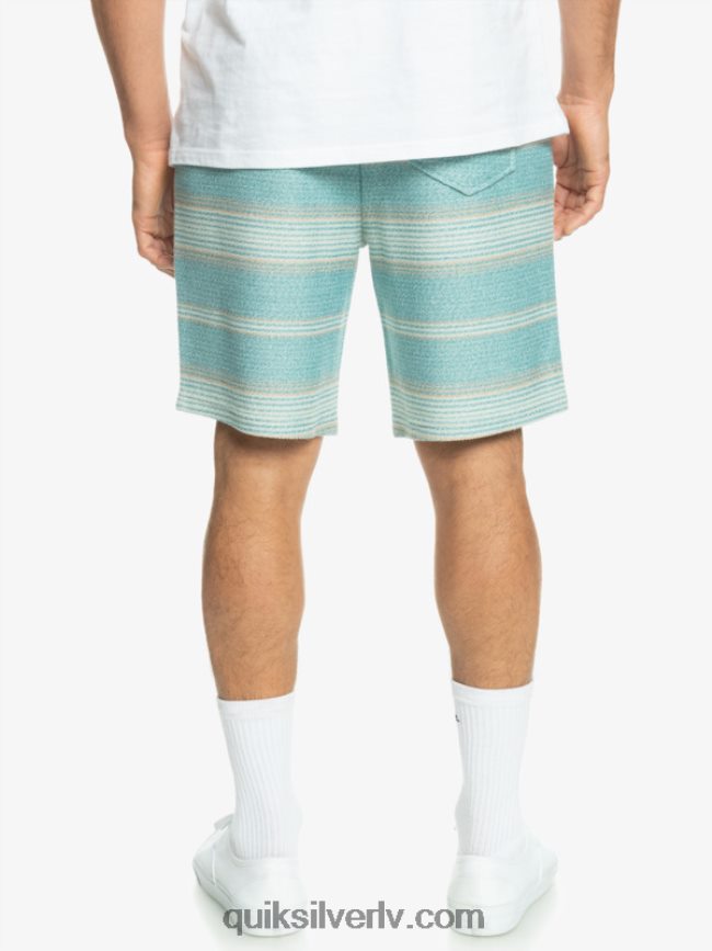 vīriešiem Quiksilver lieliski otway sviedru šorti Bretaņas zila otvejas svītra 88064R331