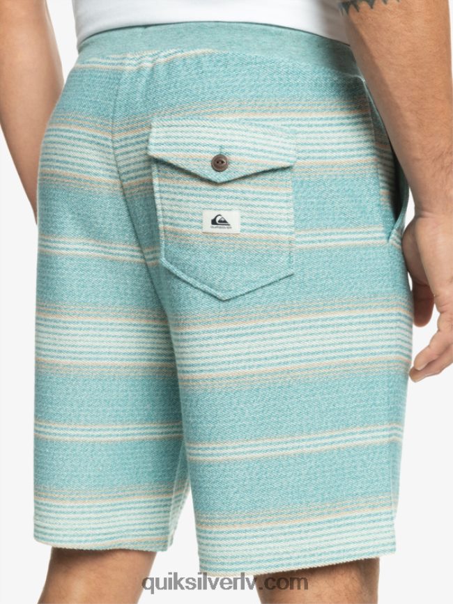 vīriešiem Quiksilver lieliski otway sviedru šorti Bretaņas zila otvejas svītra 88064R331