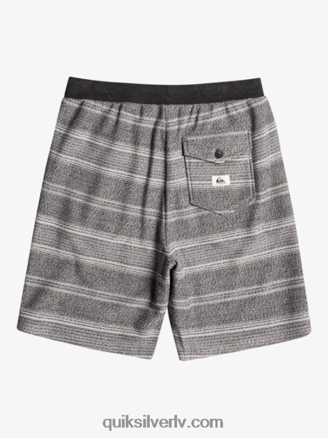 vīriešiem Quiksilver lieliski otway sviedru šorti melna otway svītra 88064R329