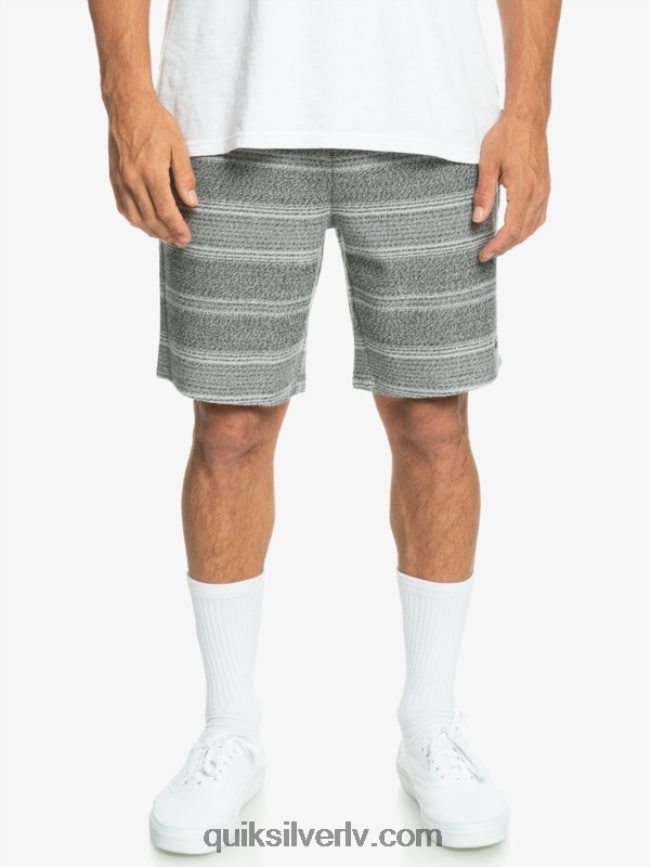 vīriešiem Quiksilver lieliski otway sviedru šorti melna otway svītra 88064R329
