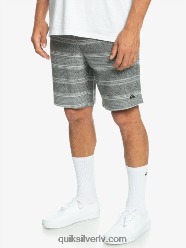 vīriešiem Quiksilver lieliski otway sviedru šorti melna otway svītra 88064R329