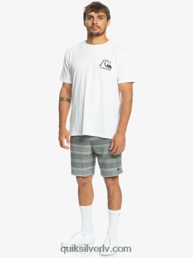 vīriešiem Quiksilver lieliski otway sviedru šorti melna otway svītra 88064R329
