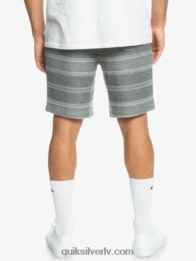 vīriešiem Quiksilver lieliski otway sviedru šorti melna otway svītra 88064R329