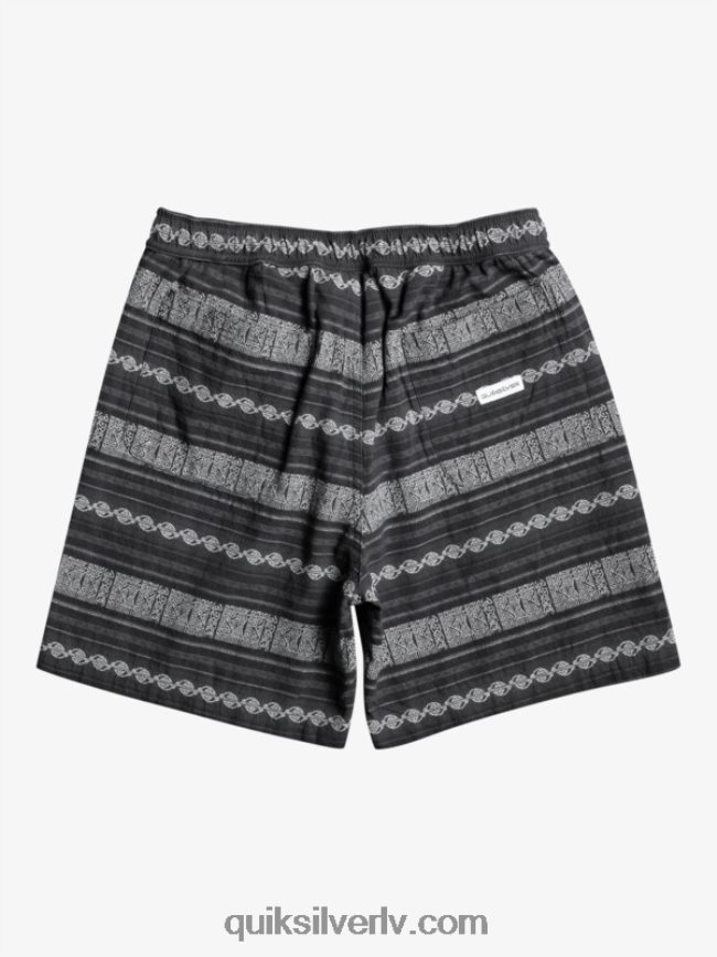 vīriešiem Quiksilver takseru žakarda šorti melnais taksētājs žakarda hori 88064R423