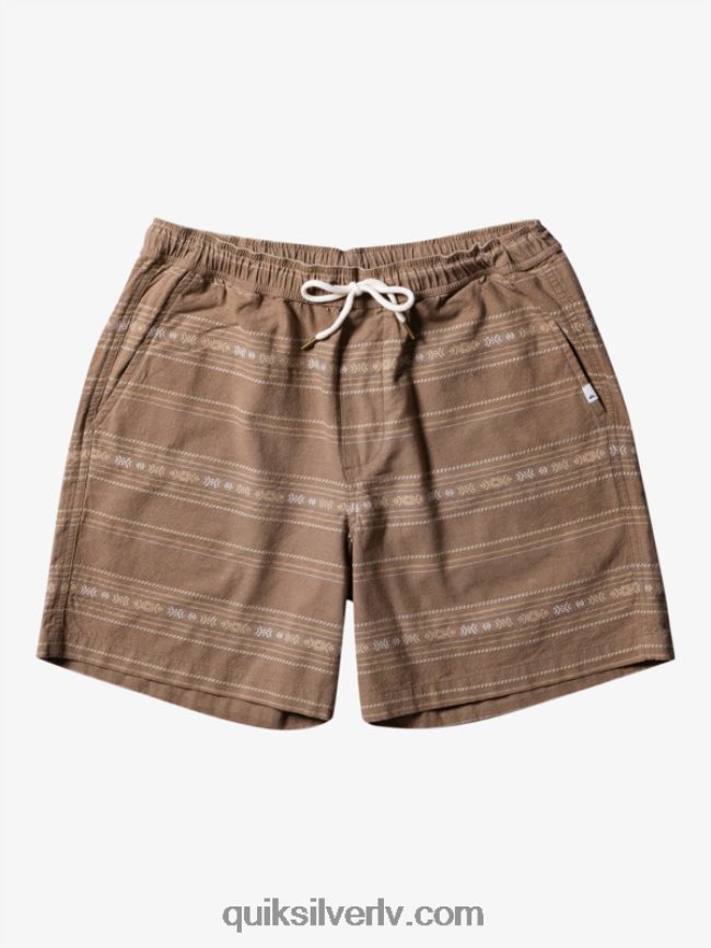 vīriešiem Quiksilver takseru žakarda šorti olīvu pelēks mini žakards 88064R421