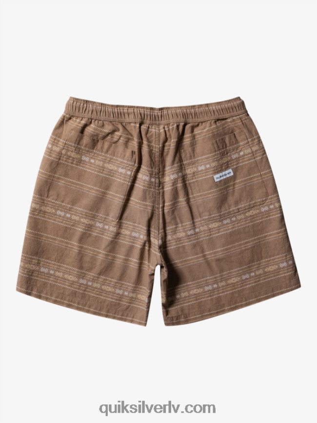 vīriešiem Quiksilver takseru žakarda šorti olīvu pelēks mini žakards 88064R421